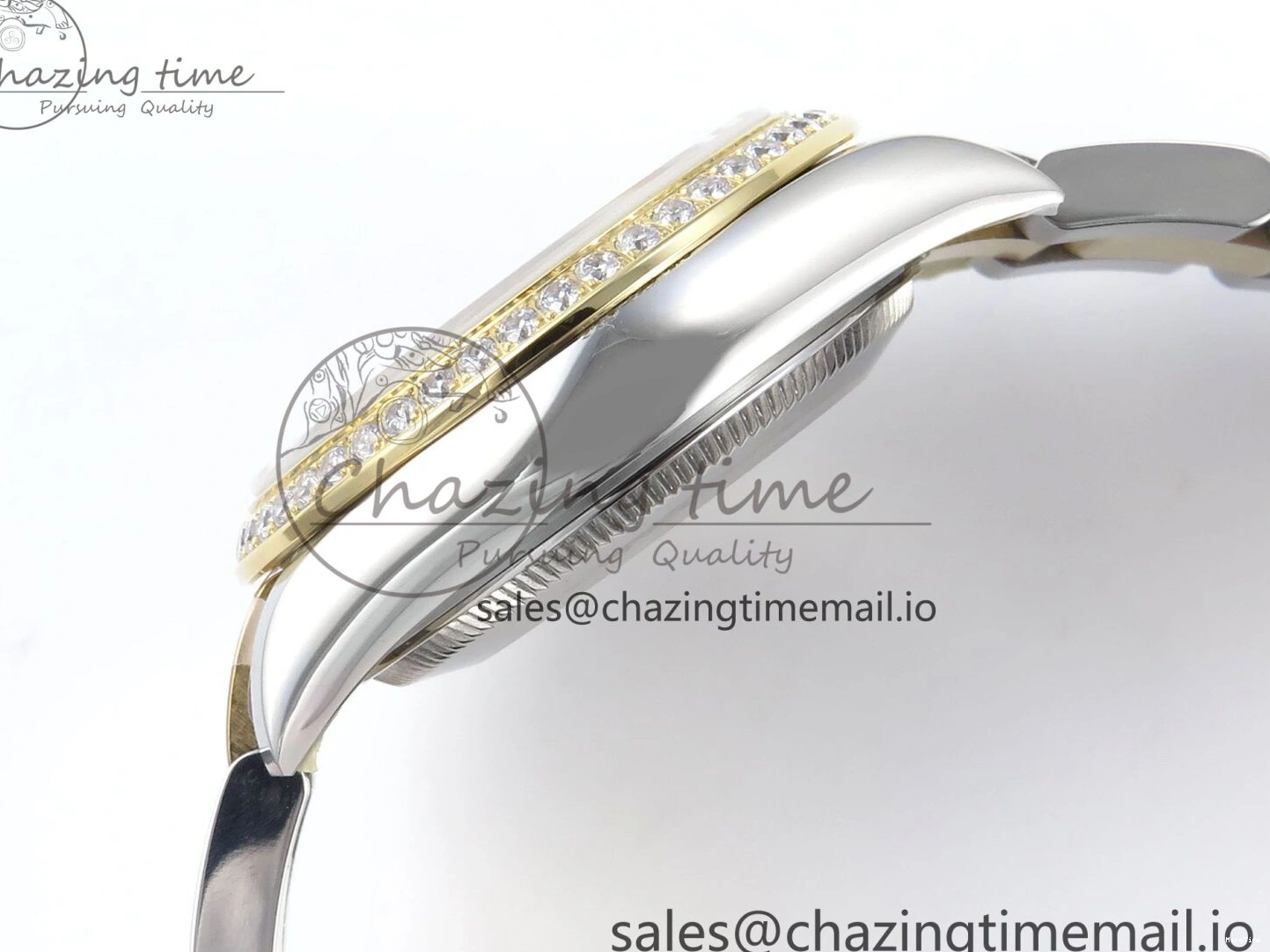 MiroTime 0317 DateJust 31 278383RBR ARF 1:1 Best Edition 904L Steel White Roman Dial Diamonds Bezel on SS YG Oyster Bracelet ETA Cozy 400